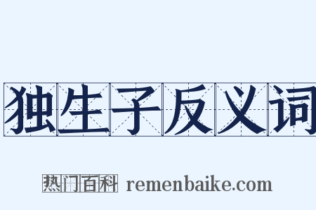 独生子反义词是什么意思的图片